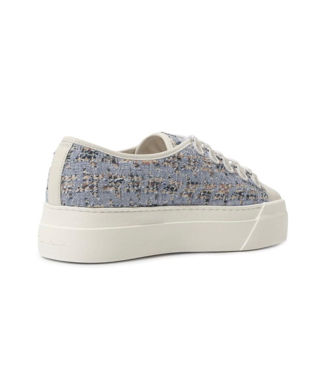 SANTONI Голубые текстильные кеды, фото 5