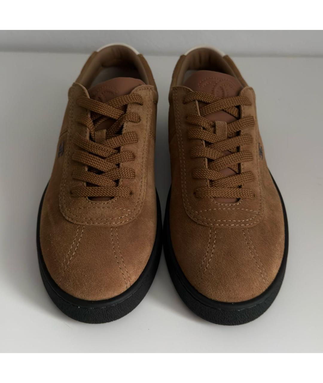 CHANEL Коричневые замшевые кеды, фото 2