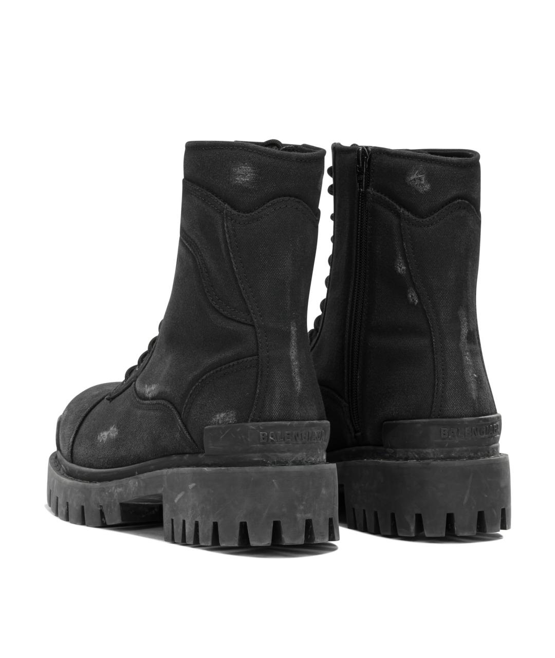 BALENCIAGA Черные текстильные высокие ботинки, фото 4