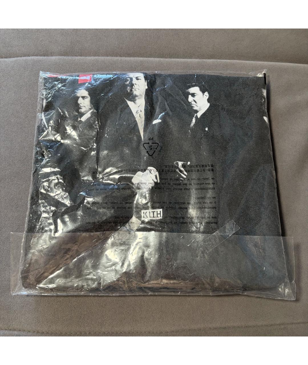 KITH Черная хлопковая футболка, фото 4