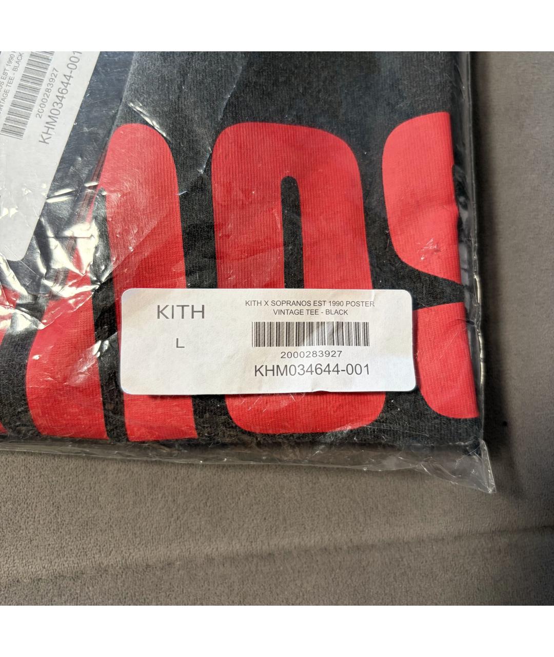 KITH Черная хлопковая футболка, фото 6