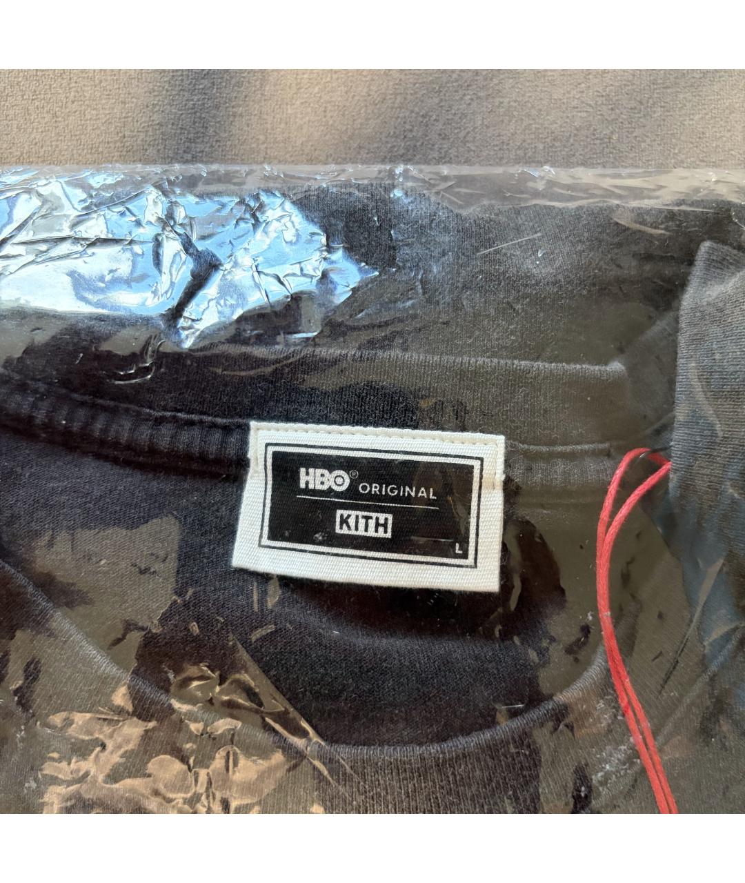 KITH Черная хлопковая футболка, фото 5