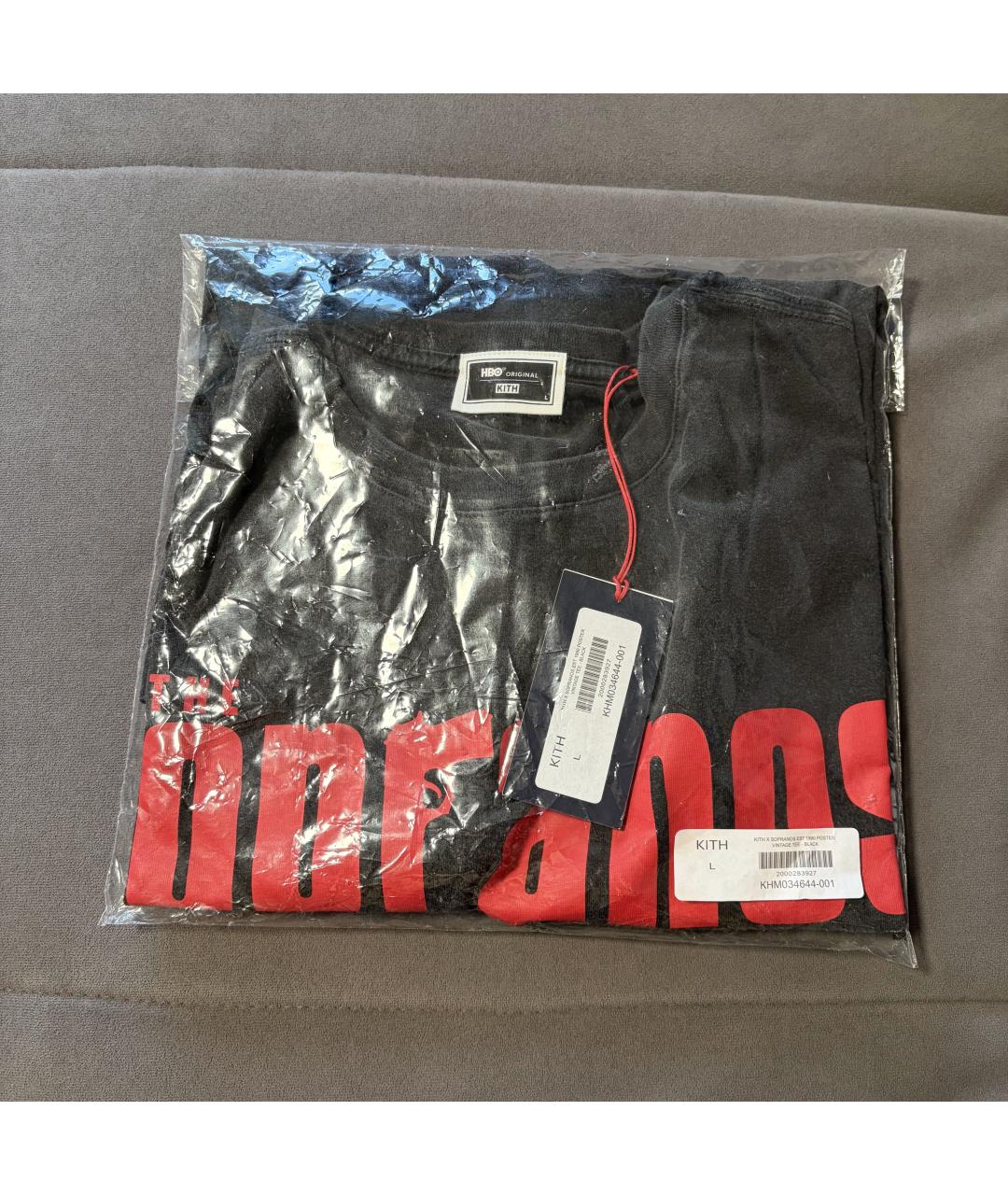 KITH Черная хлопковая футболка, фото 3