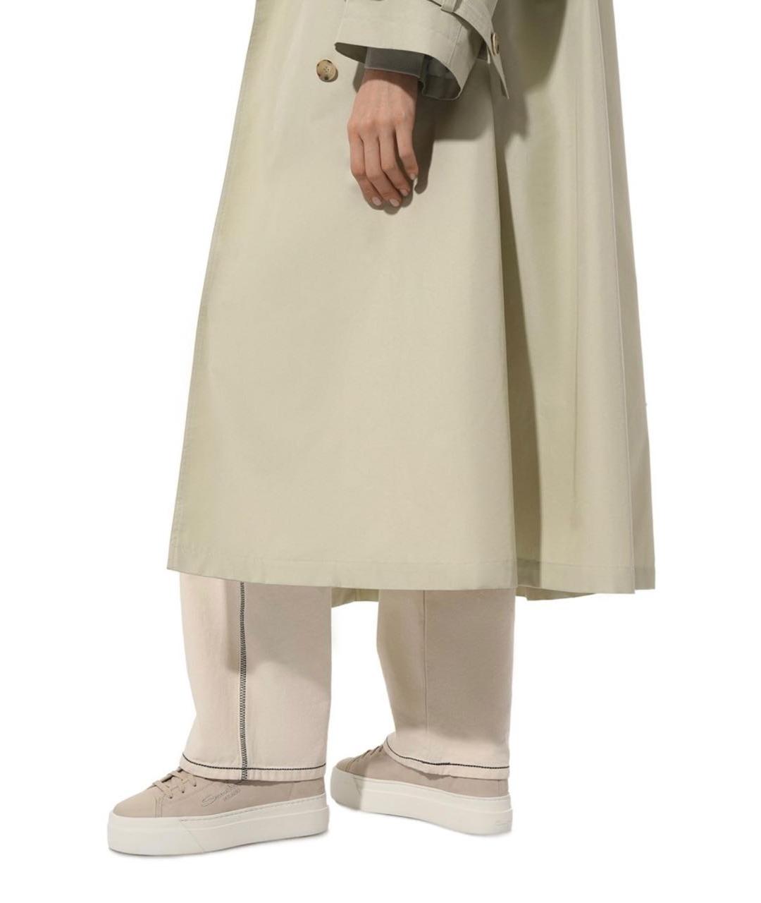 SANTONI Бежевые замшевые кеды, фото 6