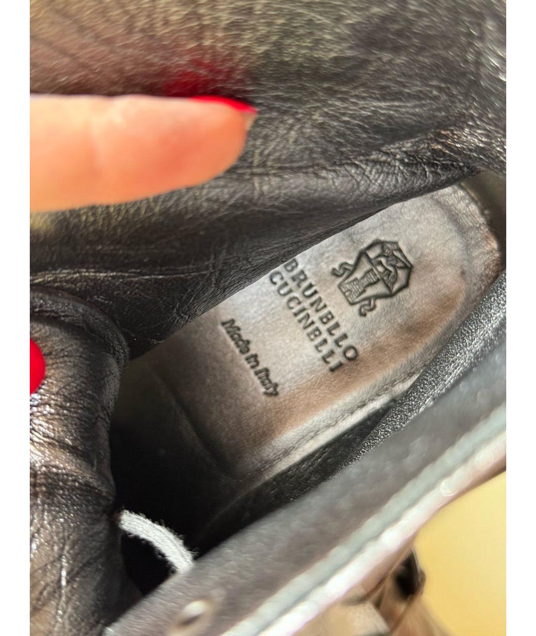 BRUNELLO CUCINELLI Коричневые кожаные ботинки, фото 8