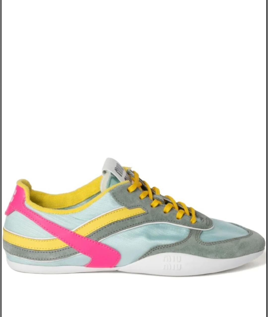 MIU MIU Мульти текстильные кеды, фото 9