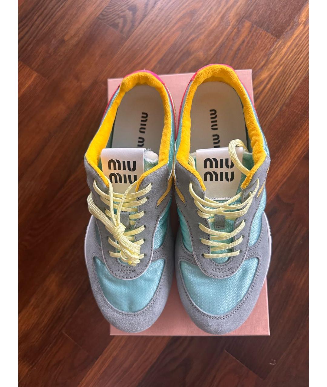 MIU MIU Мульти текстильные кеды, фото 5