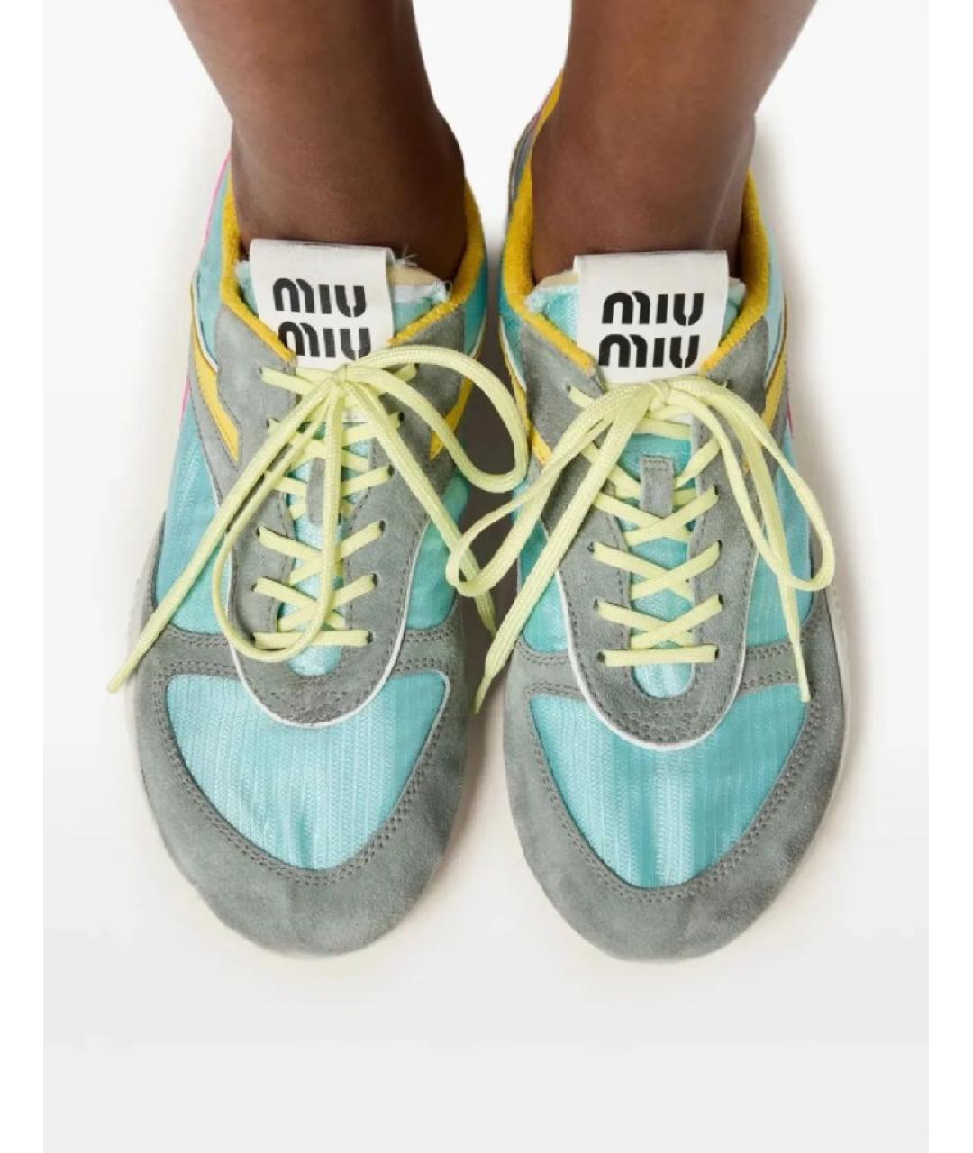 MIU MIU Мульти текстильные кеды, фото 2
