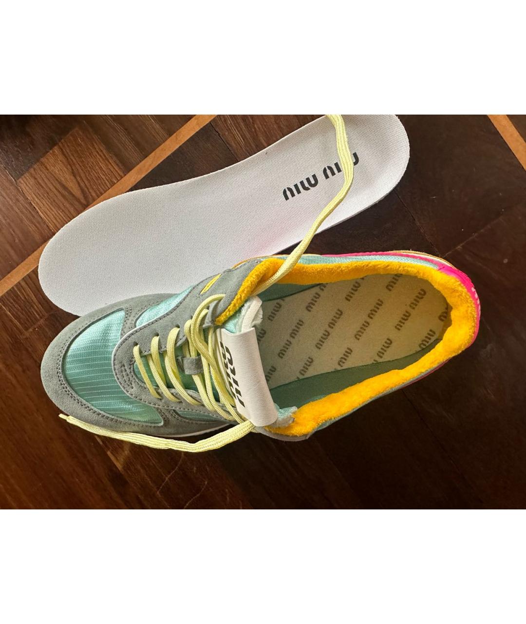 MIU MIU Мульти текстильные кеды, фото 8