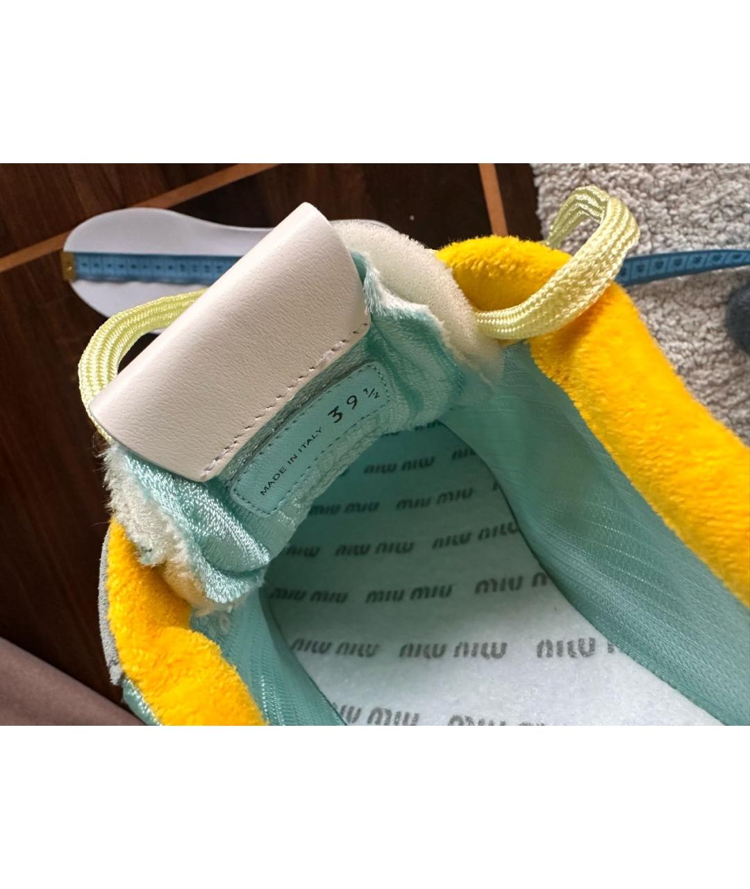 MIU MIU Мульти текстильные кеды, фото 7