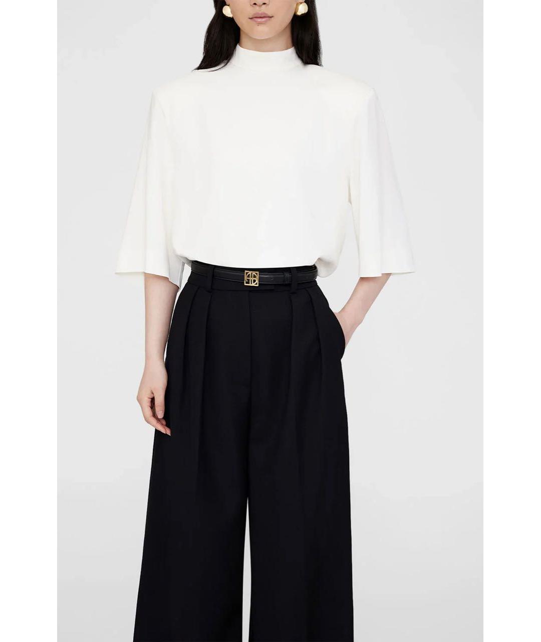 ANINE BING Черный кожаный ремень, фото 4