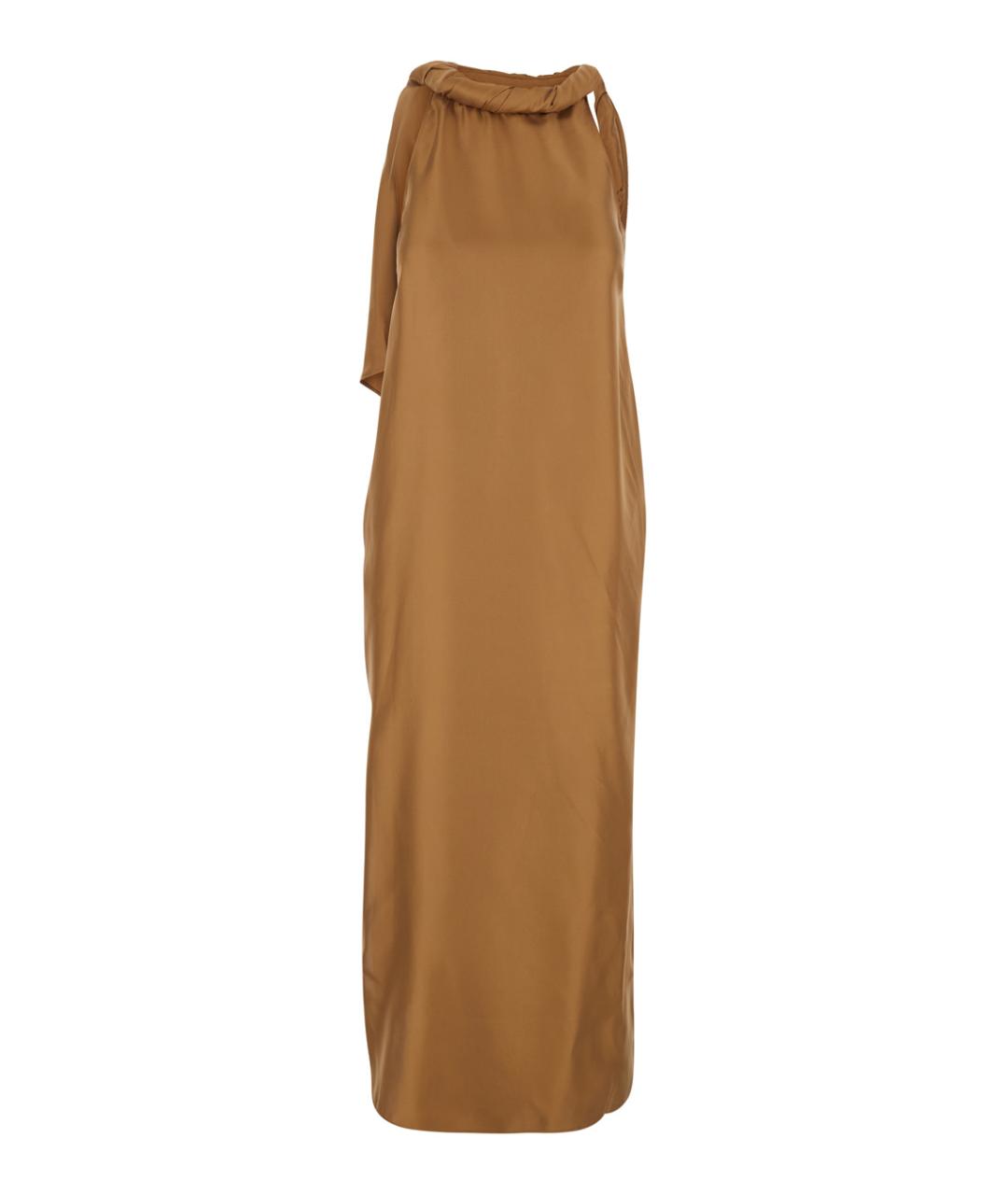 LOULOU STUDIO Коричневое шелковое платье, фото 1