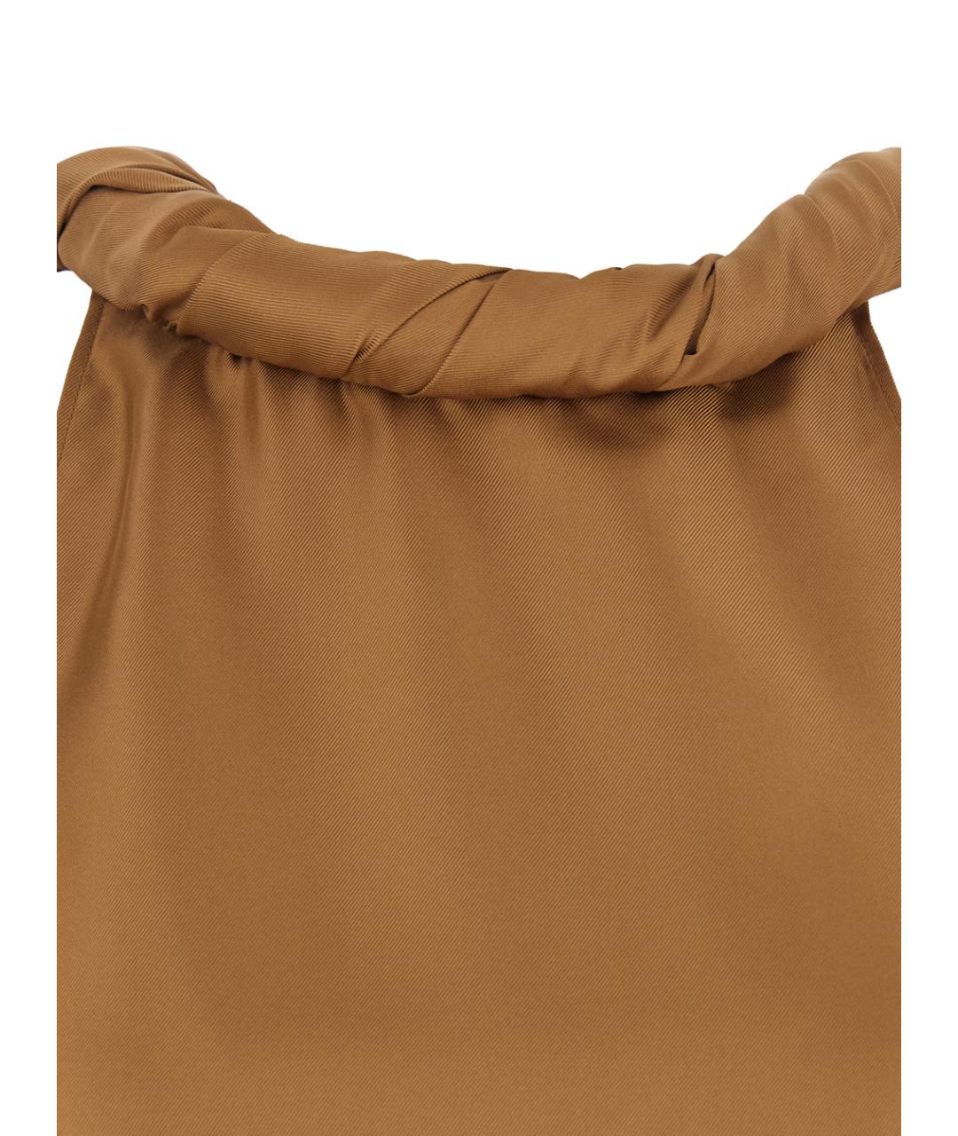 LOULOU STUDIO Коричневое шелковое платье, фото 3