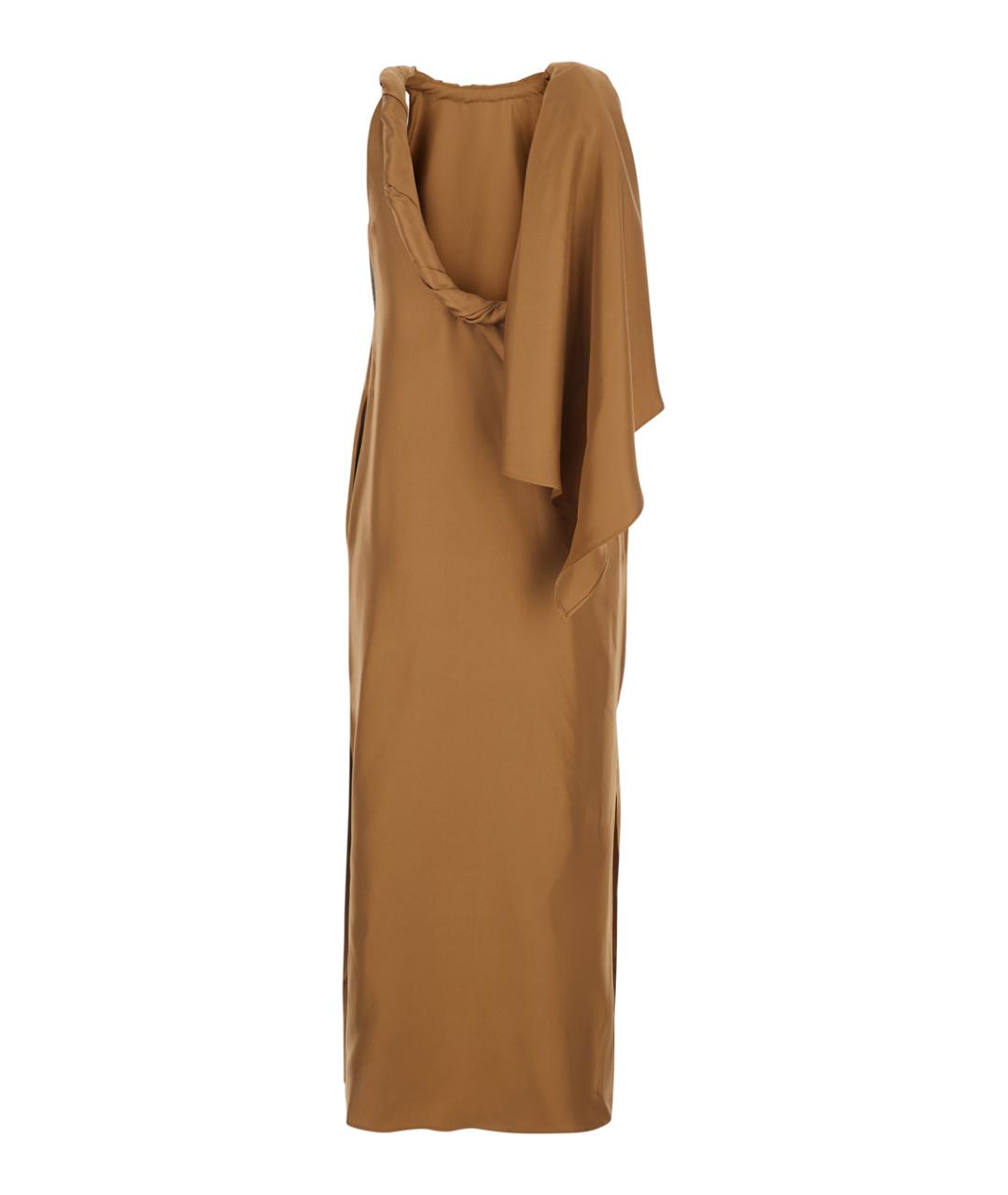 LOULOU STUDIO Коричневое шелковое платье, фото 2