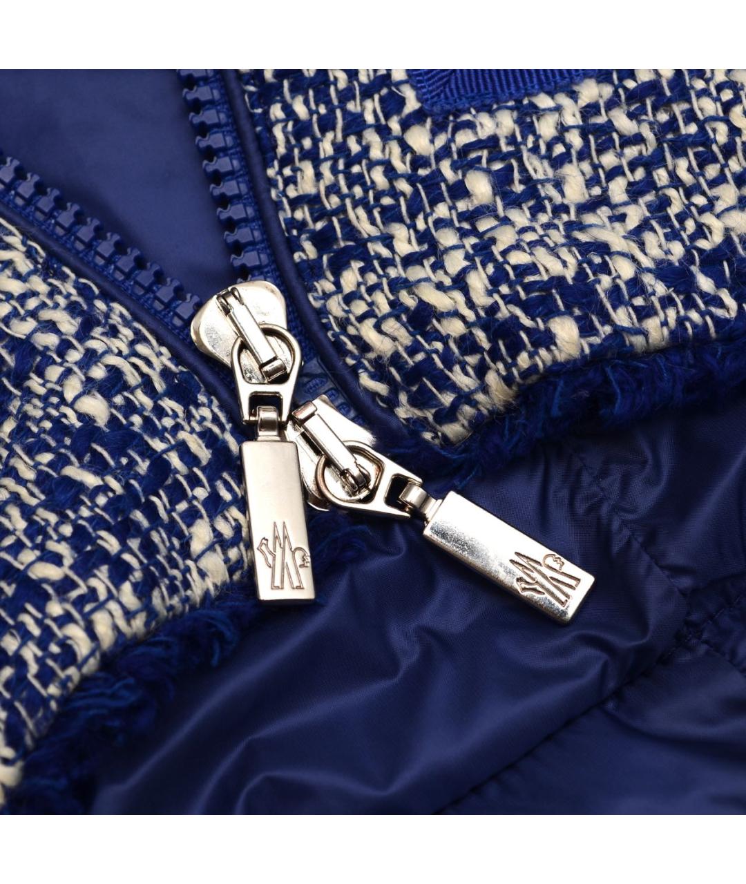 MONCLER Синий полиэстеровый пуховик, фото 5