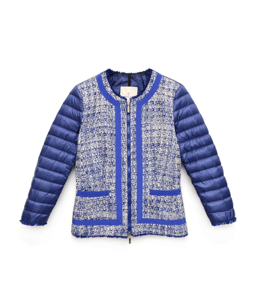 MONCLER Синий полиэстеровый пуховик, фото 9