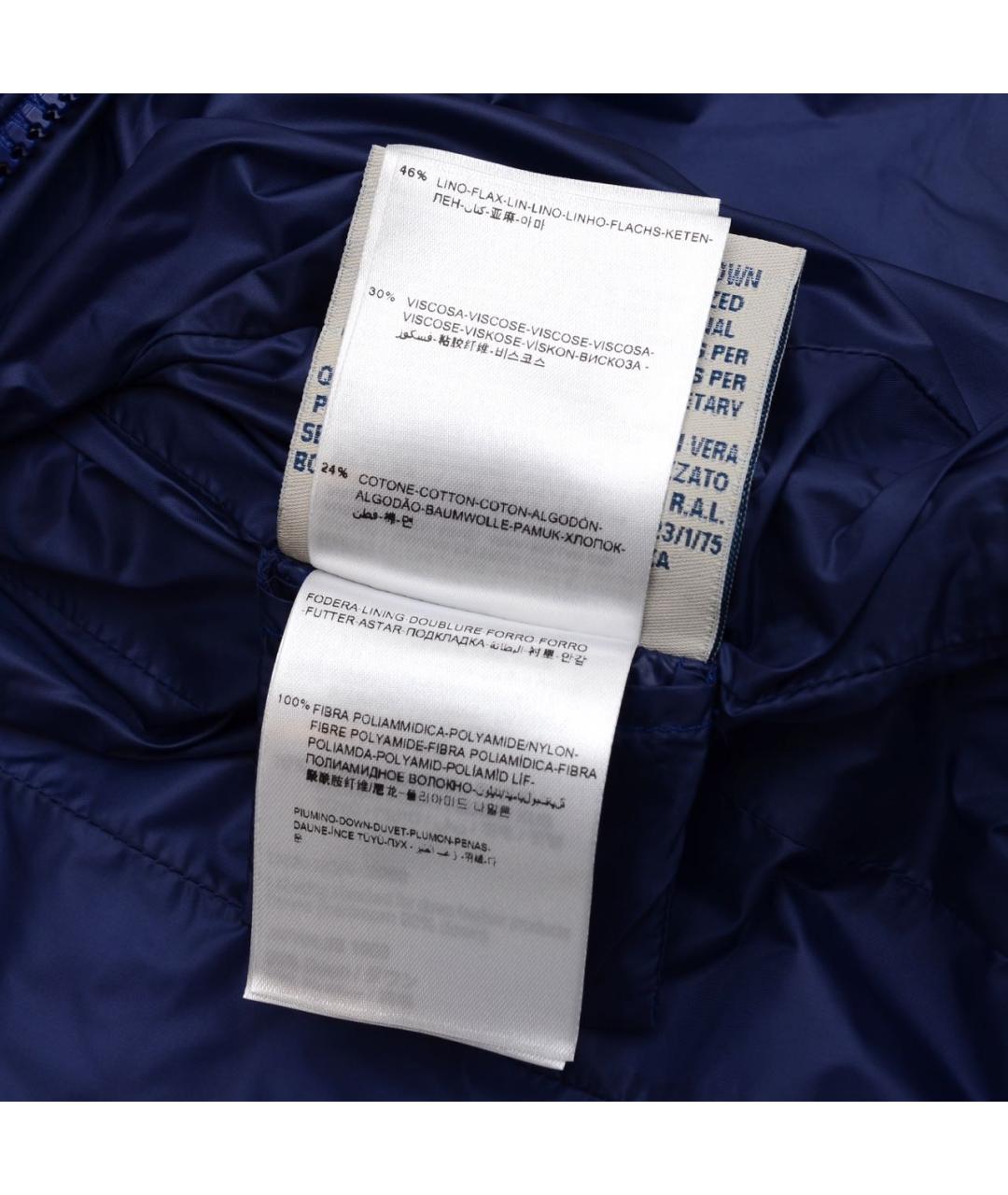 MONCLER Синий полиэстеровый пуховик, фото 6