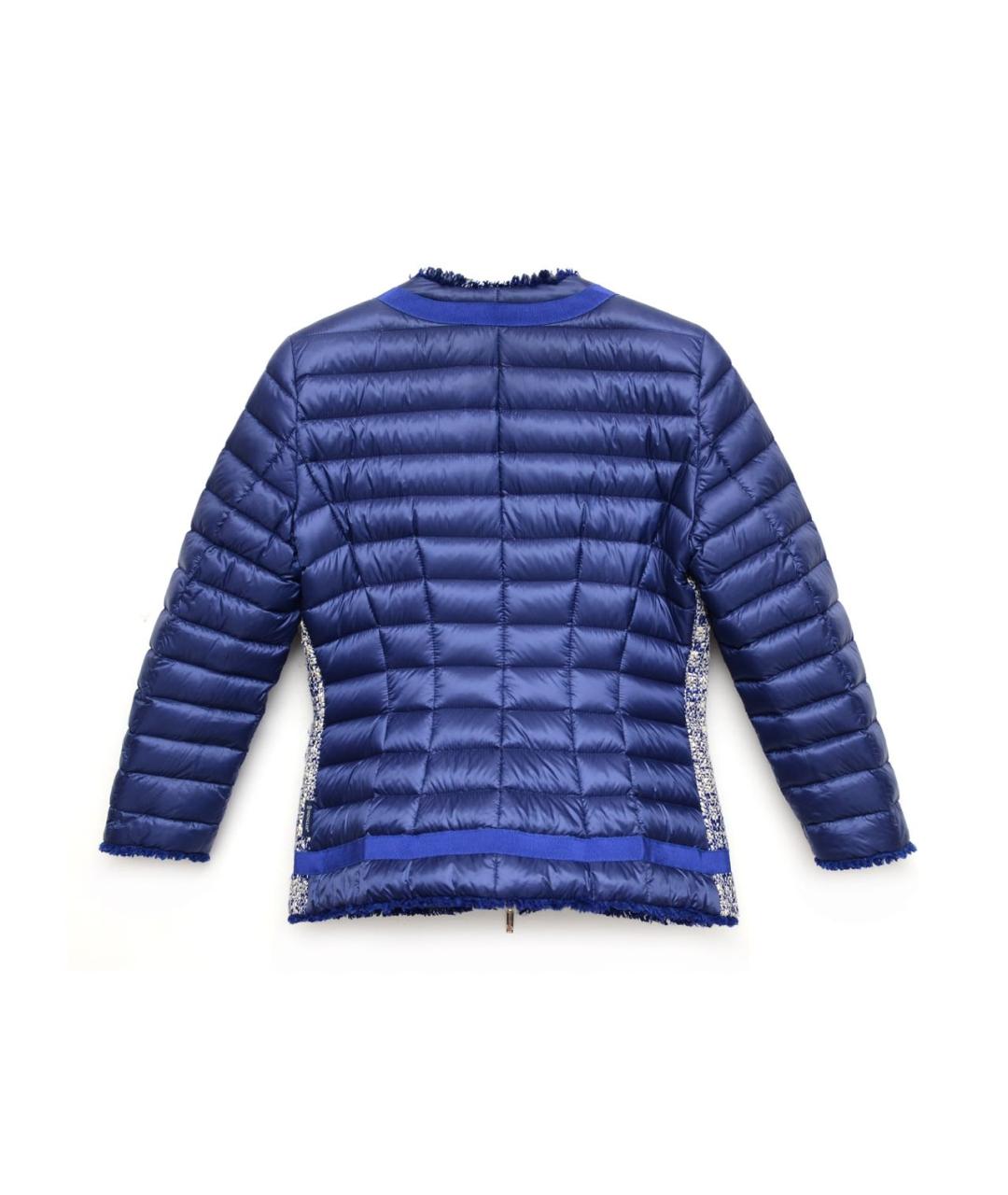 MONCLER Синий полиэстеровый пуховик, фото 2