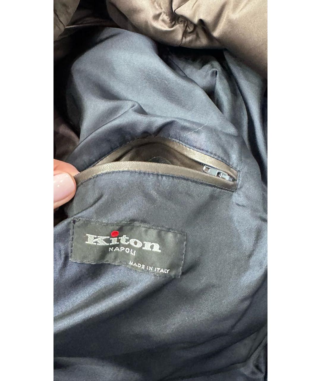 KITON Синее кашемировое пальто, фото 4