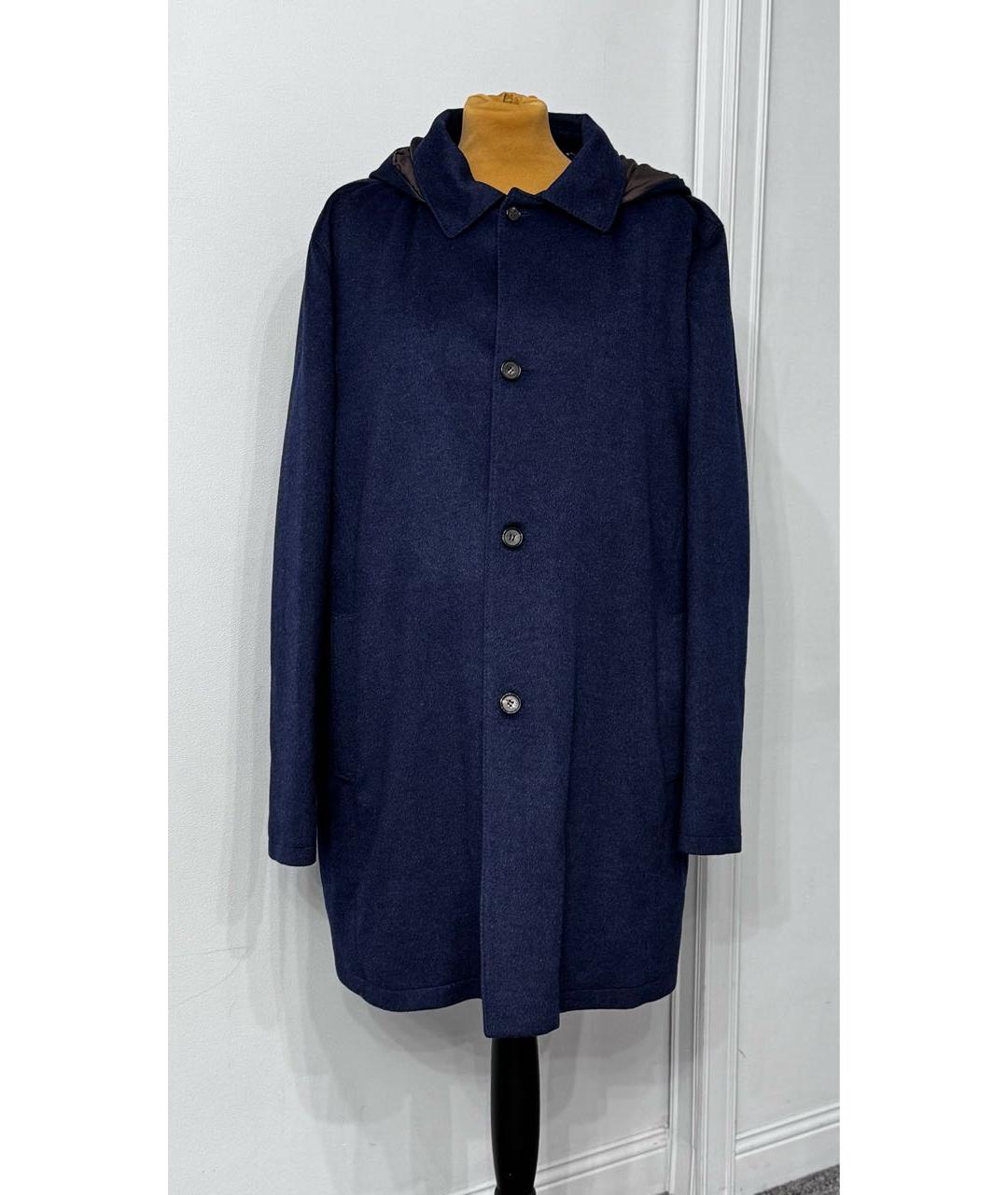 KITON Синее кашемировое пальто, фото 2
