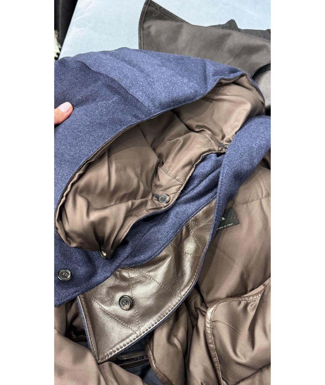 KITON Синее кашемировое пальто, фото 7