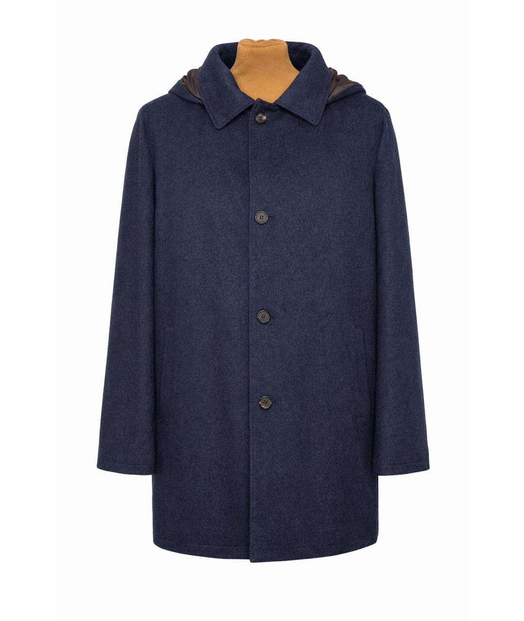 KITON Синее кашемировое пальто, фото 8