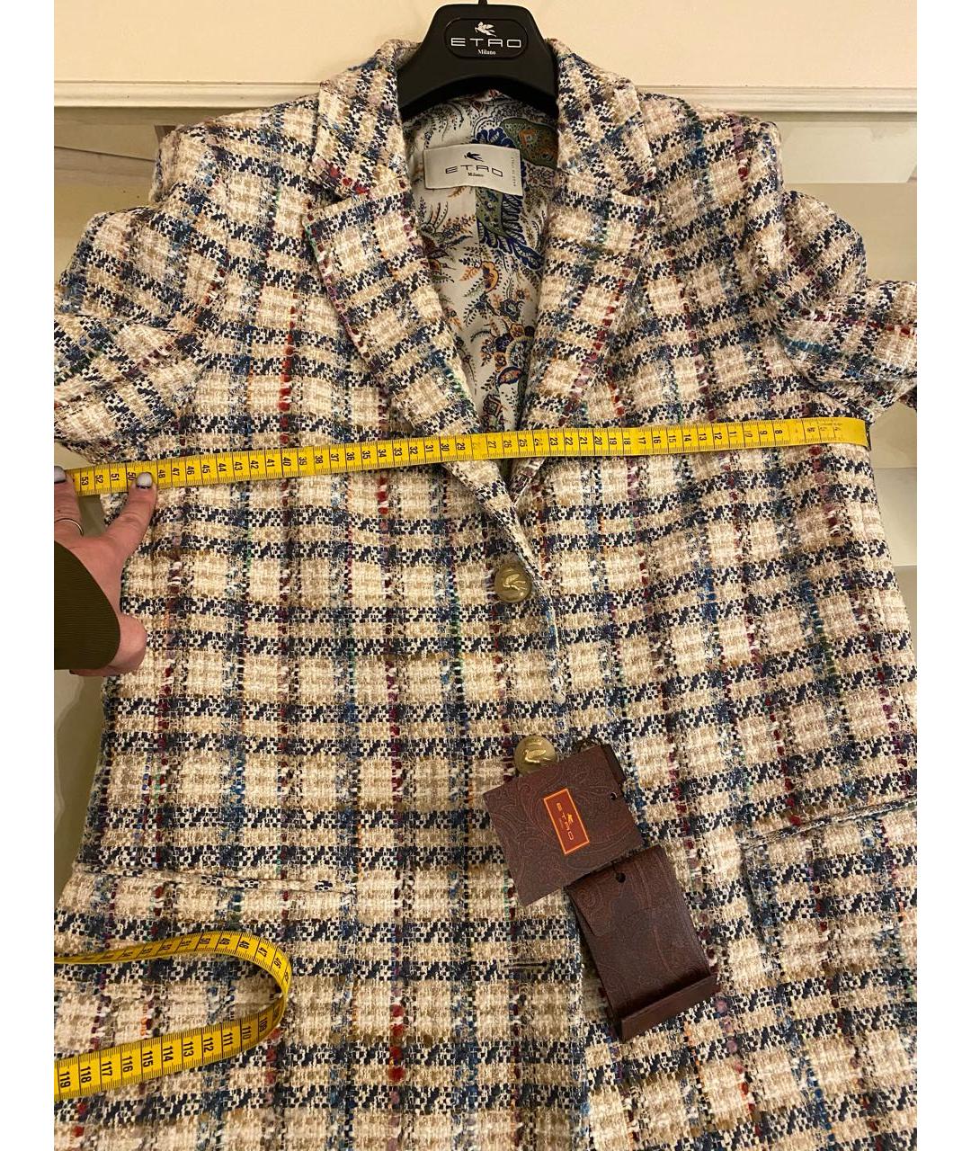 ETRO Бежевое хлопковое пальто, фото 7