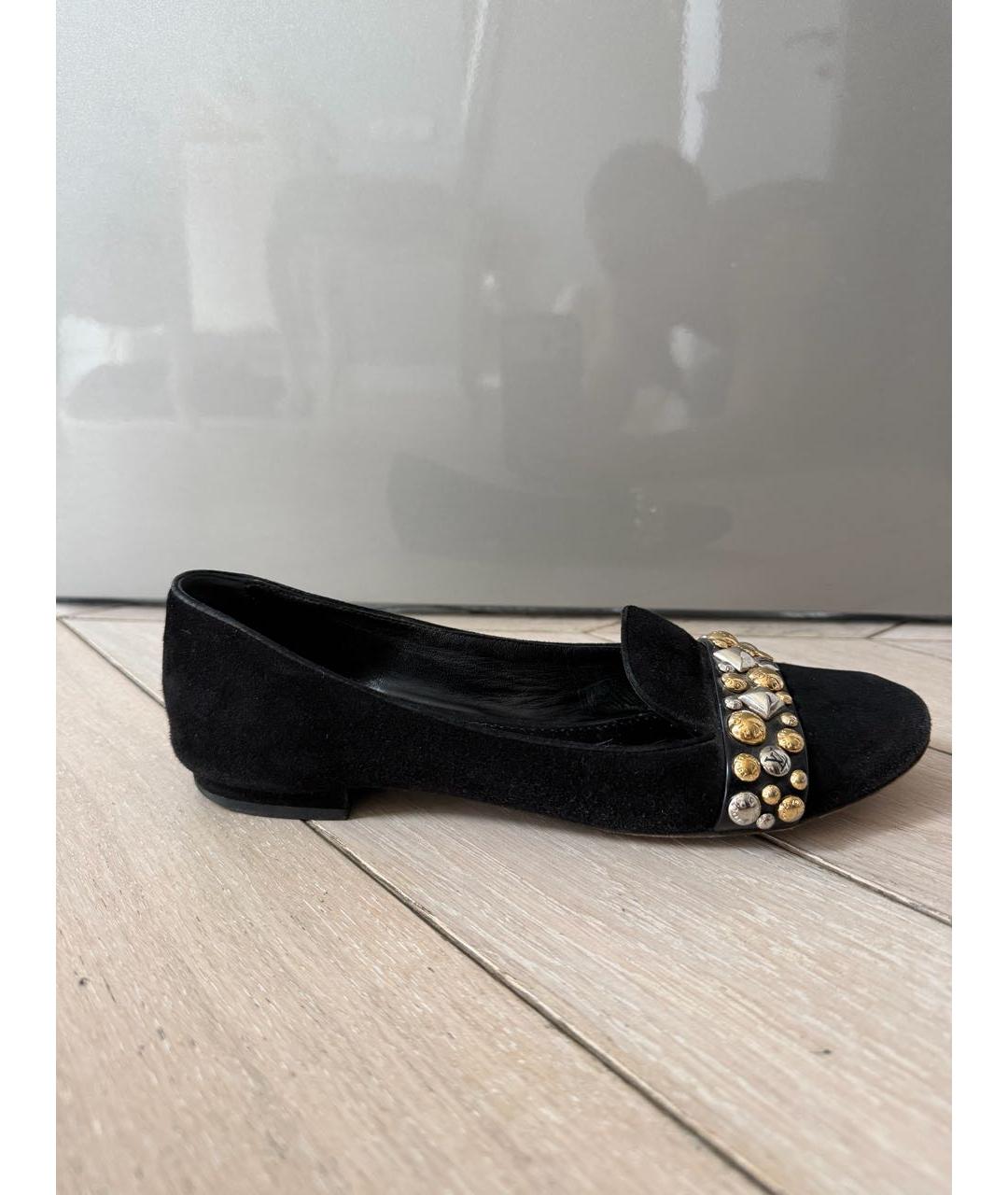 LOUIS VUITTON Черные замшевые лоферы, фото 6