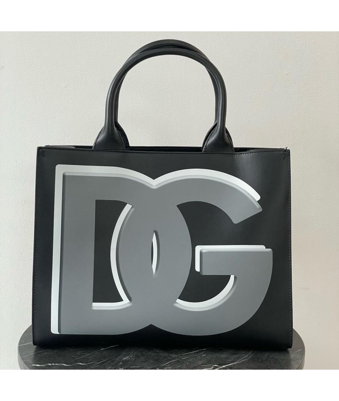 DOLCE&GABBANA Черная сумка тоут, фото 2