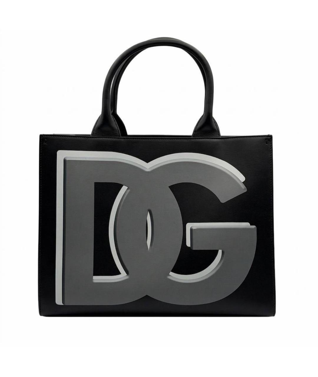 DOLCE&GABBANA Черная сумка тоут, фото 4