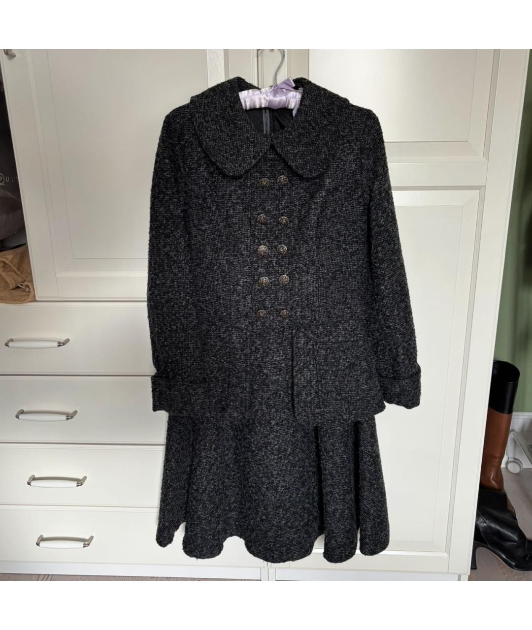 CHANEL Серое шерстяное пальто, фото 4