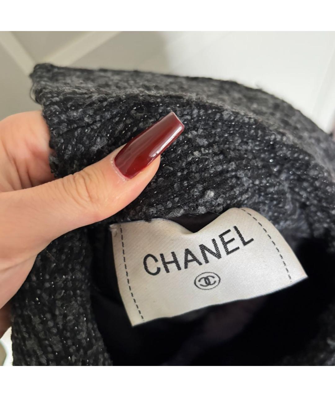 CHANEL Серое шерстяное пальто, фото 3