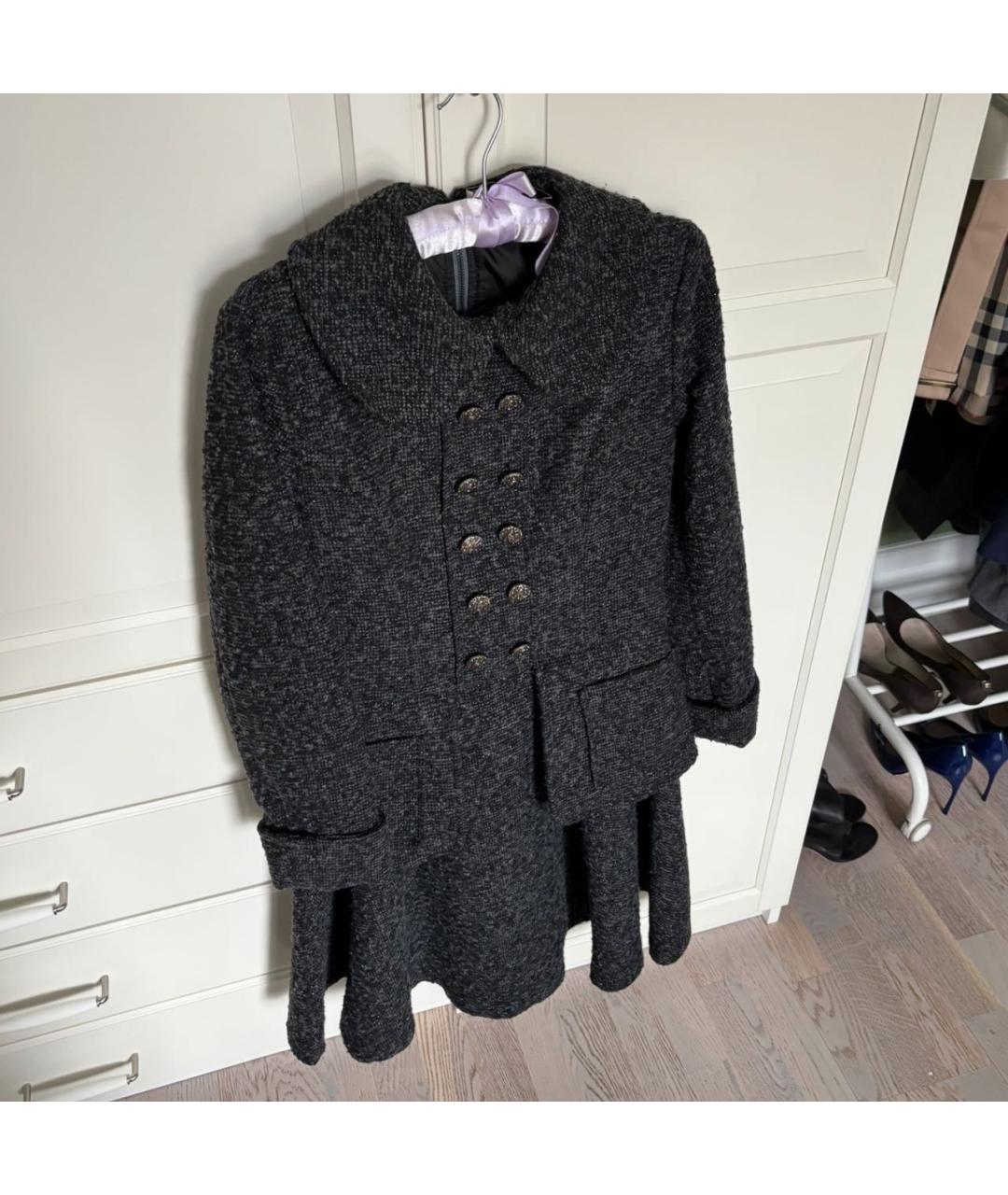 CHANEL Серое шерстяное пальто, фото 2
