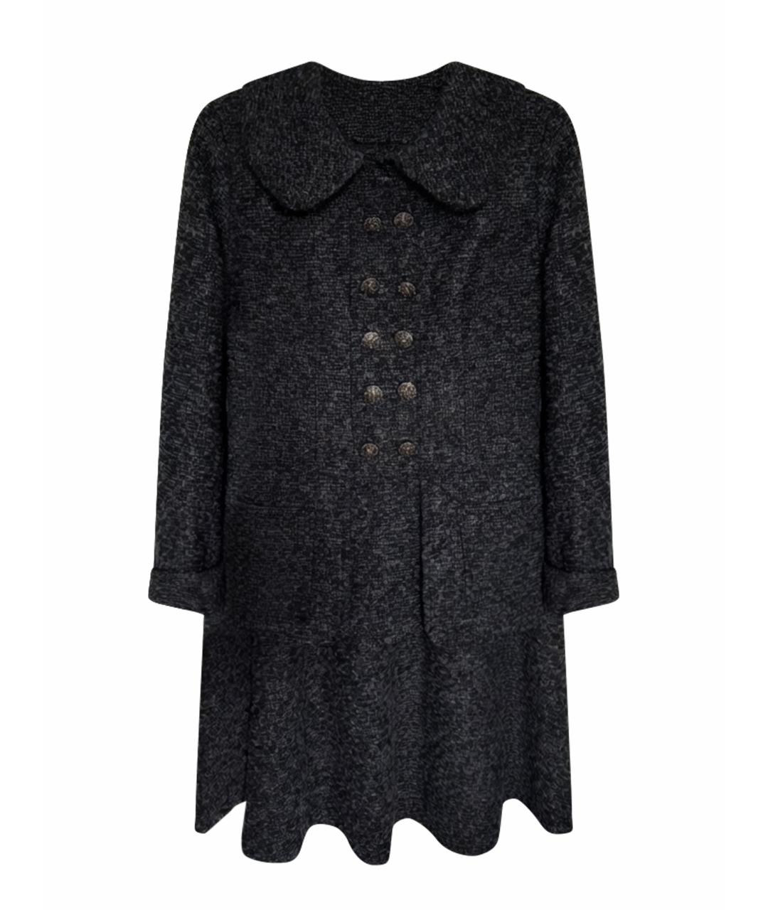 CHANEL Серое шерстяное пальто, фото 1