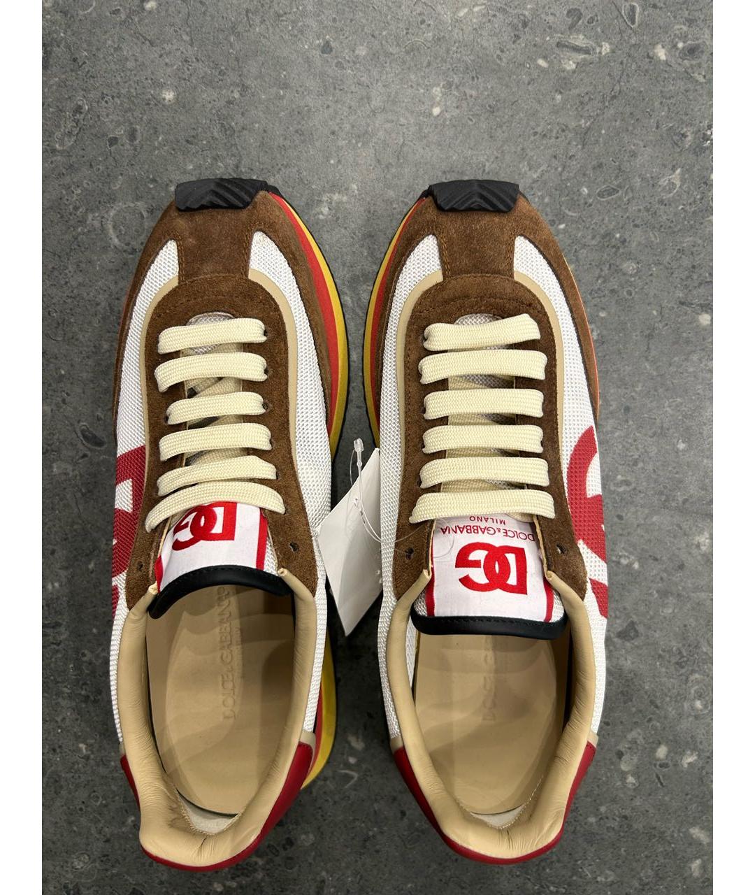 DOLCE&GABBANA Мульти замшевые низкие кроссовки / кеды, фото 3