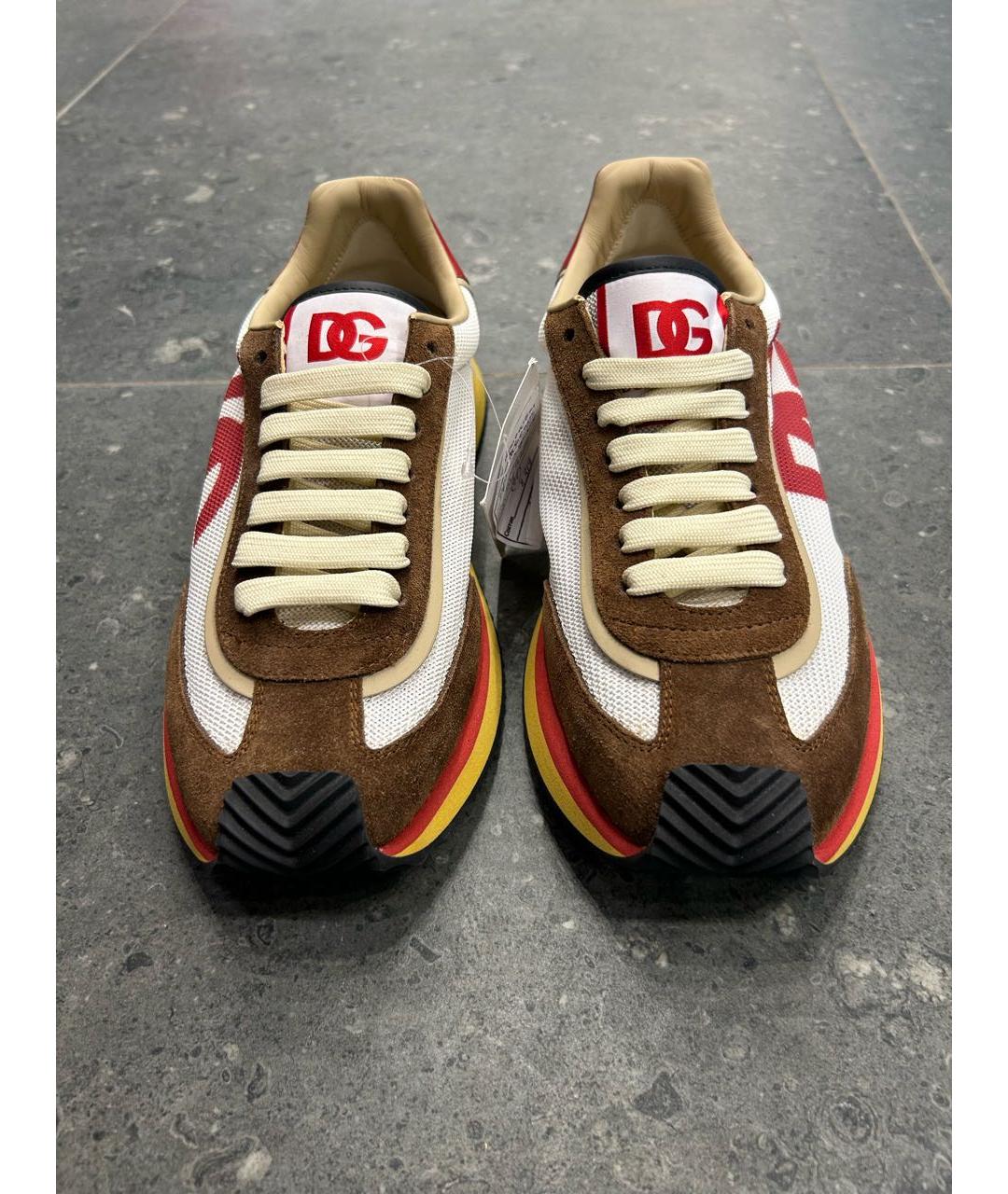 DOLCE&GABBANA Мульти замшевые низкие кроссовки / кеды, фото 2