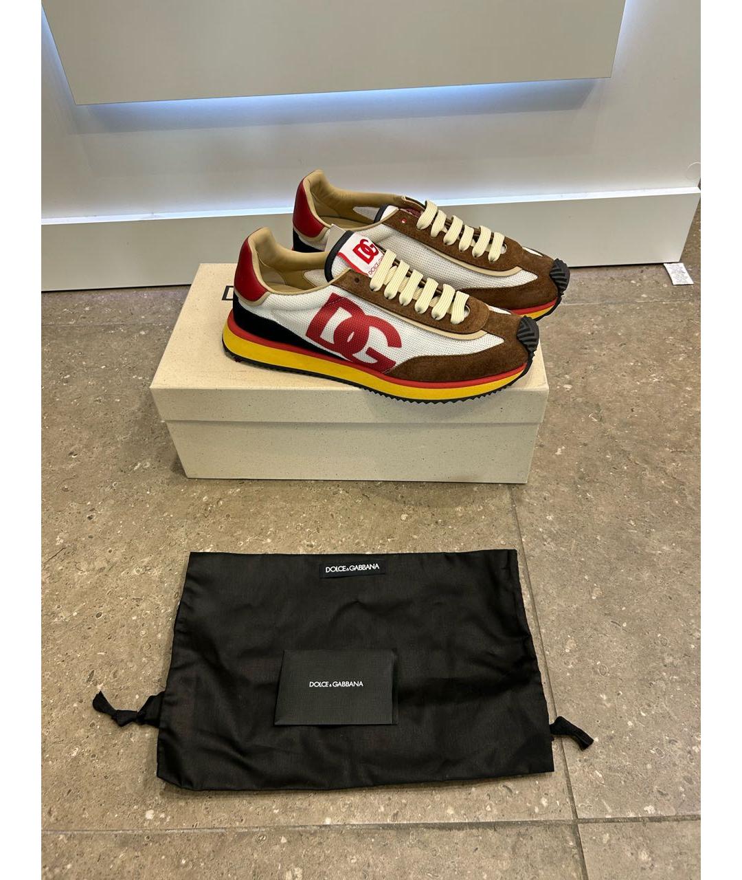 DOLCE&GABBANA Мульти замшевые низкие кроссовки / кеды, фото 5