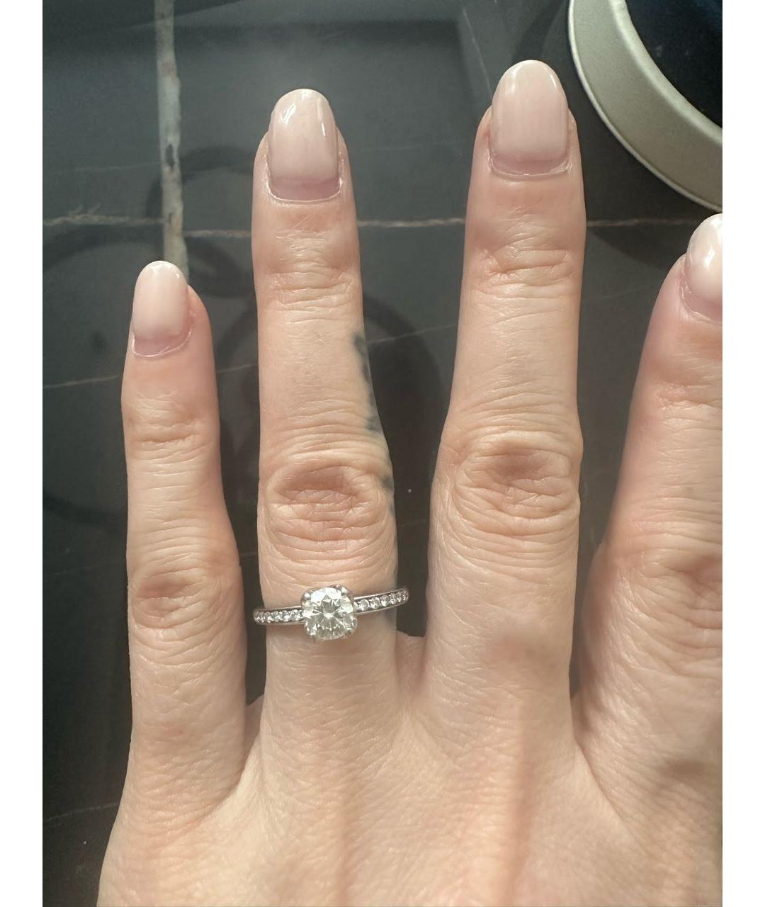 FRED Серебряное платиновое кольцо, фото 3