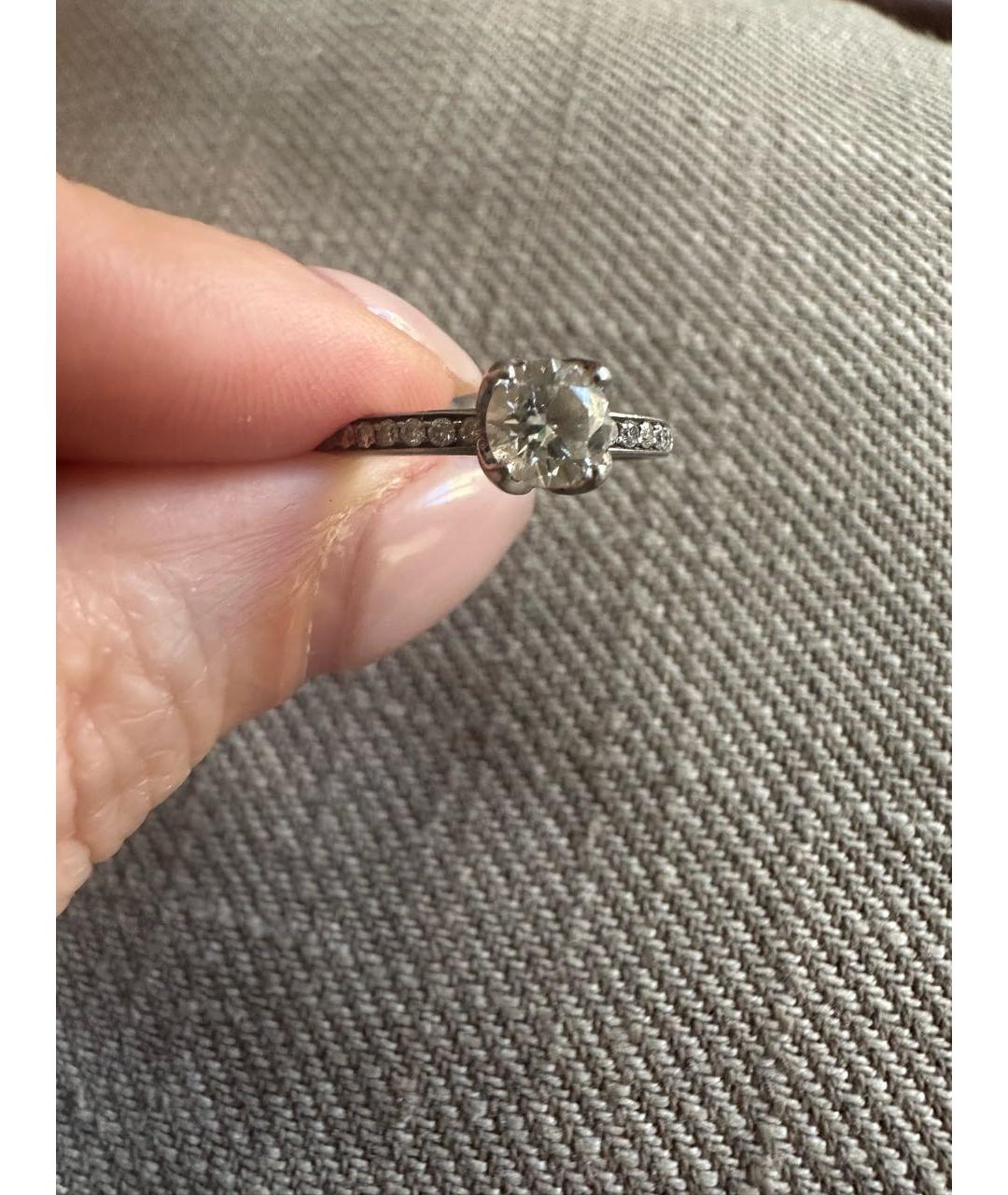 FRED Серебряное платиновое кольцо, фото 4