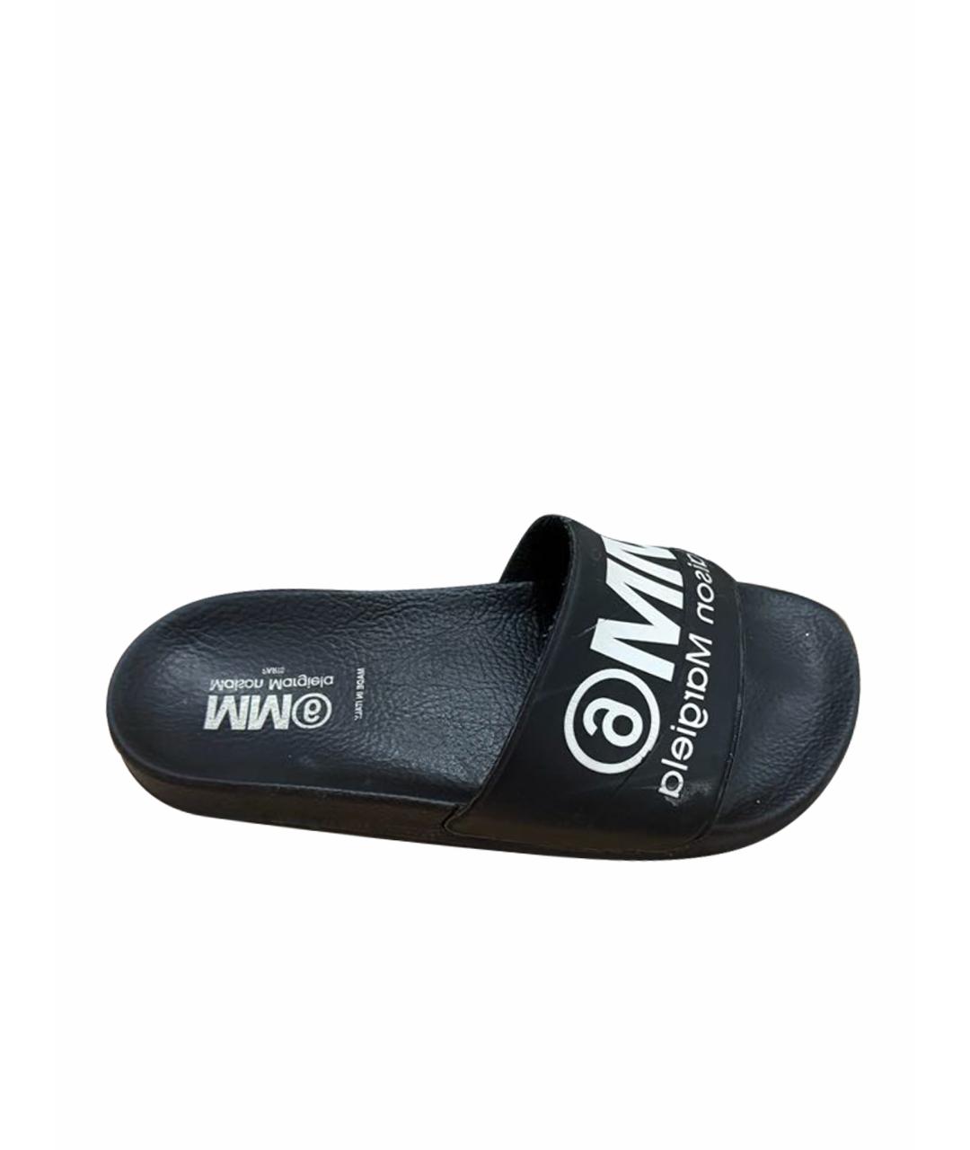 MM6 MAISON MARGIELA Черные шлепанцы, фото 1