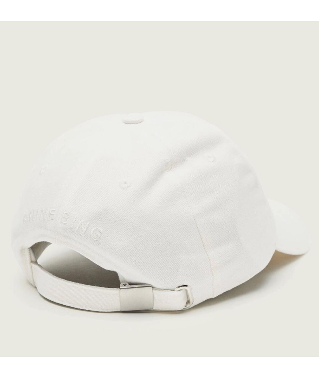 ANINE BING Белая хлопковая кепка, фото 2