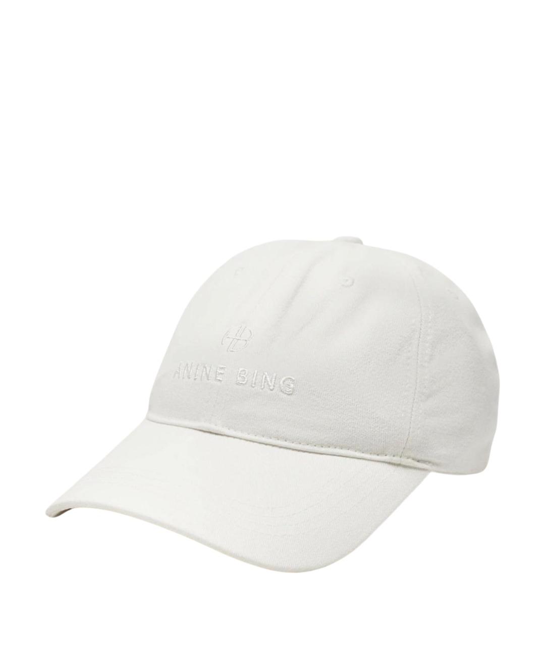 ANINE BING Белая хлопковая кепка, фото 1