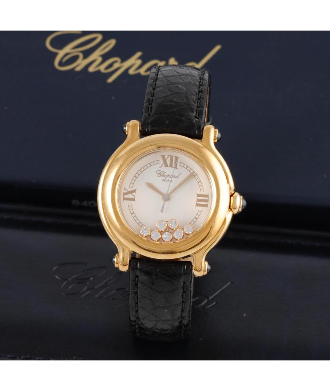 CHOPARD Белые часы из желтого золота, фото 2