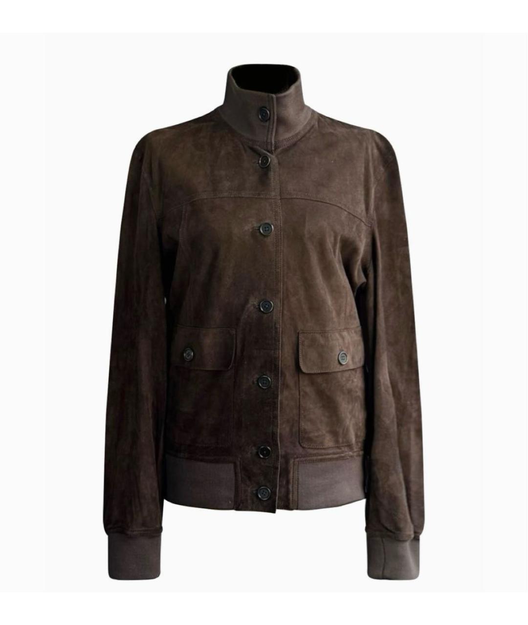 P.A.R.O.S.H. Коричневая замшевая куртка, фото 1