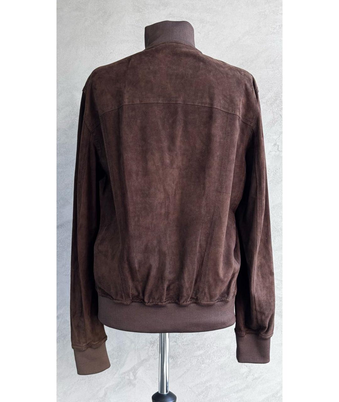 P.A.R.O.S.H. Коричневая замшевая куртка, фото 4