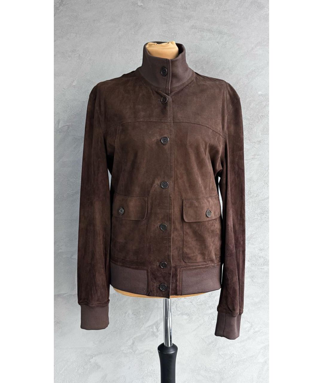 P.A.R.O.S.H. Коричневая замшевая куртка, фото 2