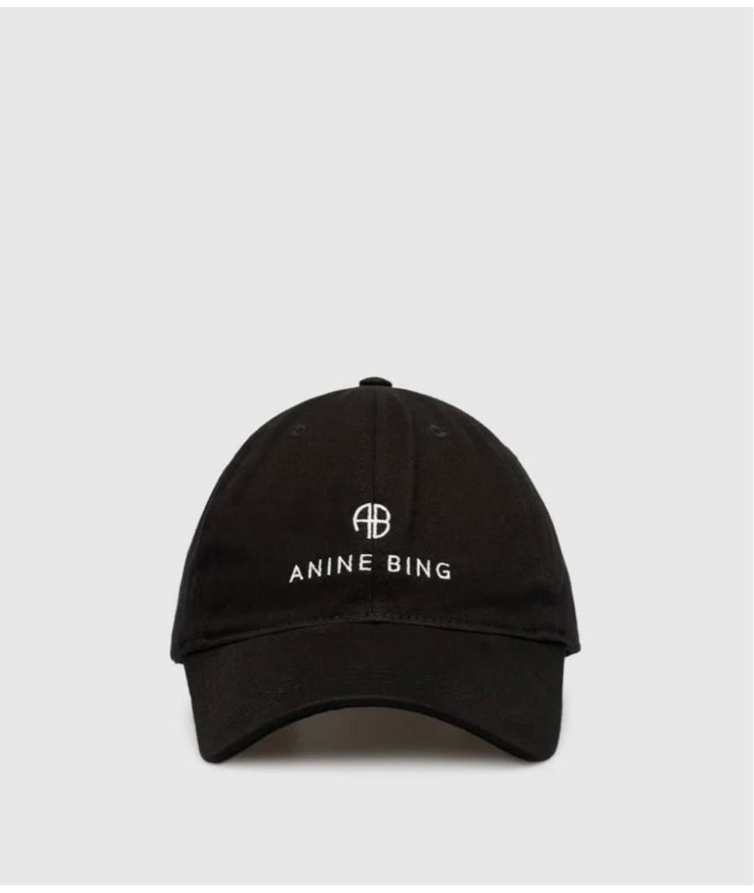 ANINE BING Черная хлопковая кепка, фото 5