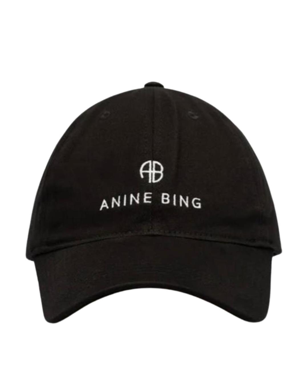 ANINE BING Черная хлопковая кепка, фото 1