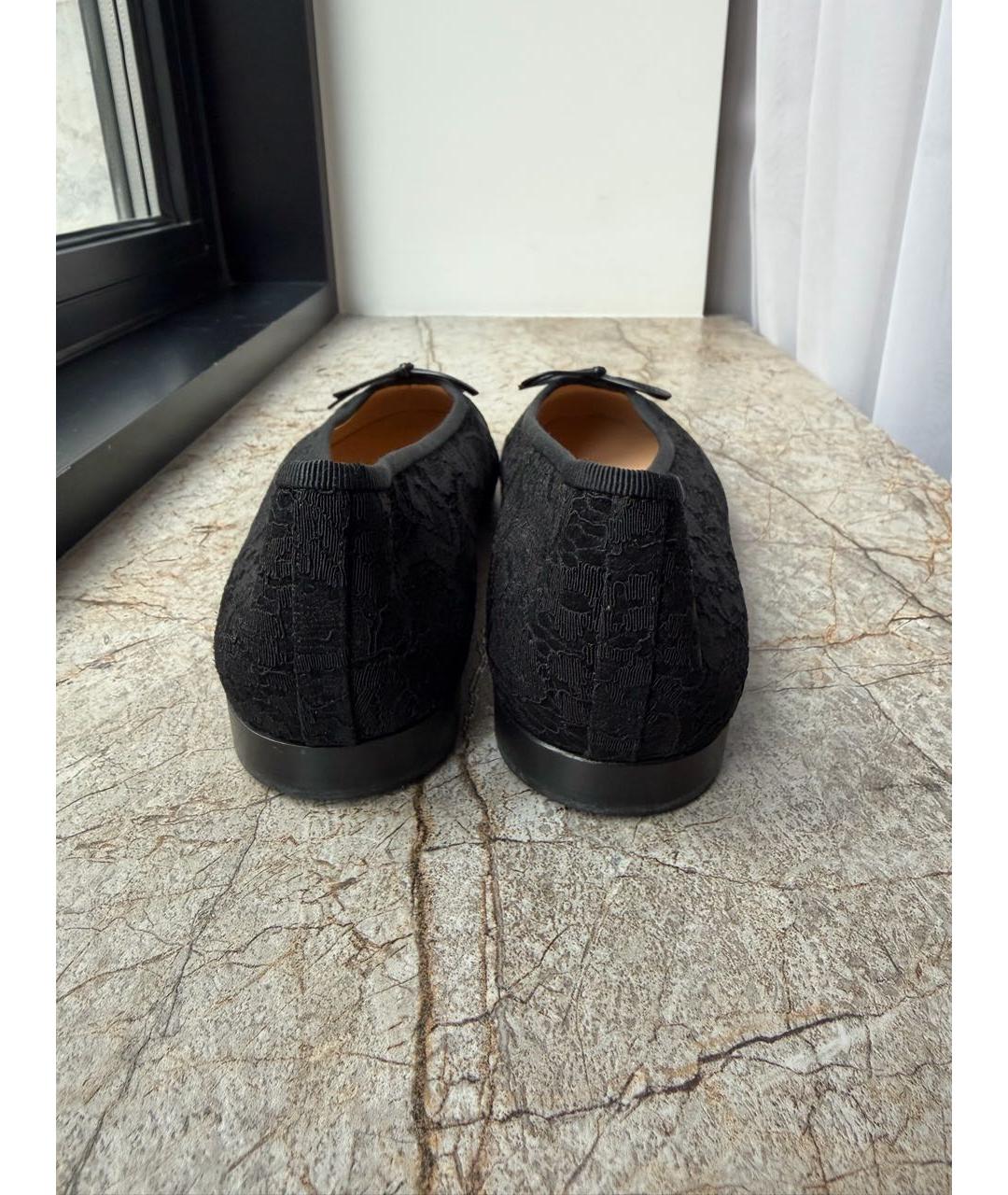 CHANEL Черные текстильные балетки, фото 4