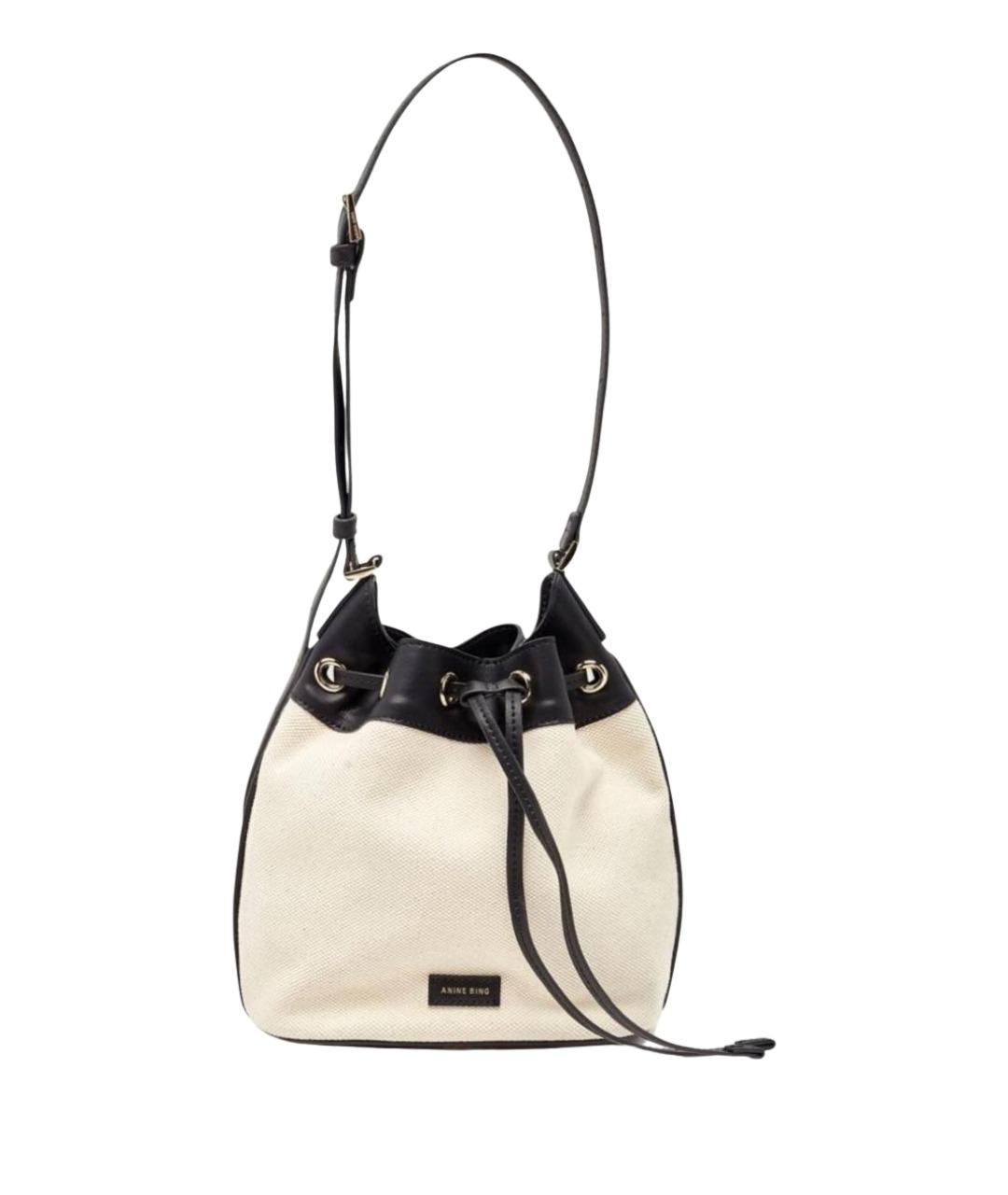 ANINE BING Бежевая тканевая сумка через плечо, фото 1